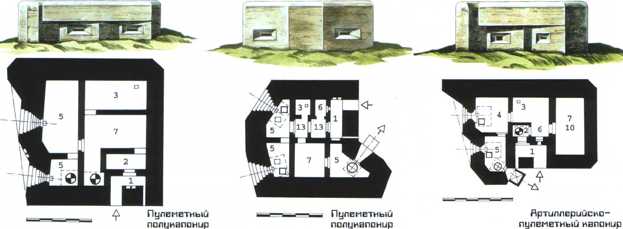 пулемётные полукапониры - чертежи. Фортификация. *Parabellum*
