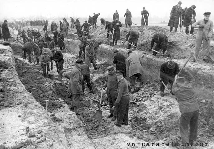 битва за Берлин, 1945. Строительство укреплений.