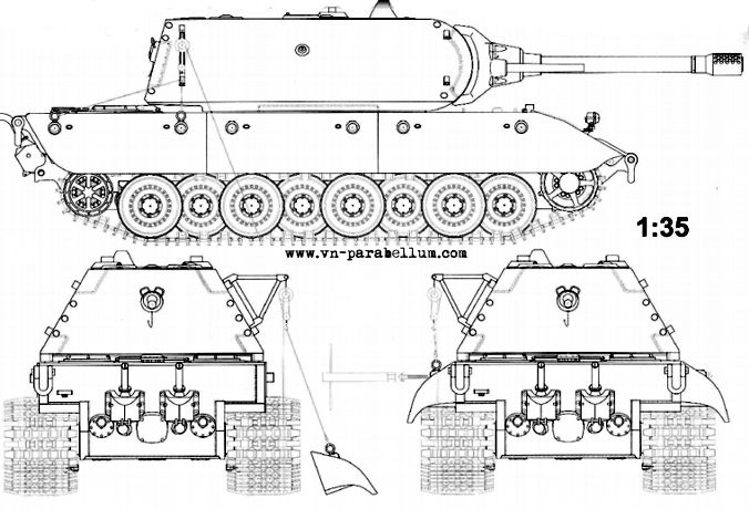 танк Е-100. е100 танк. установка фальбортов