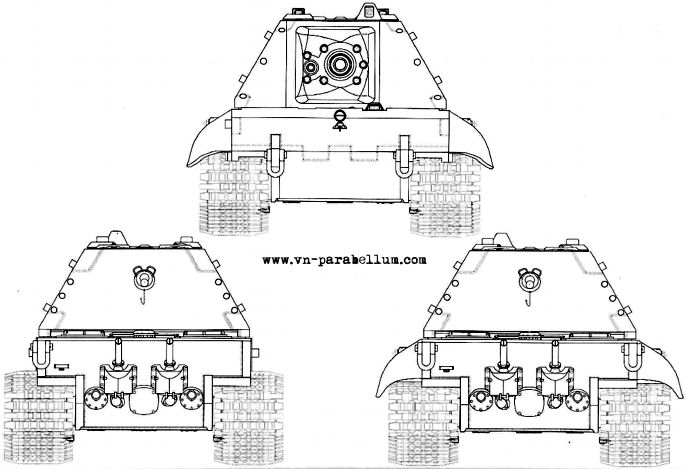 танк Е-100. е100 танк. чертежи проекций