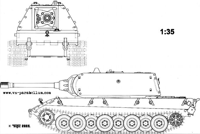 Танк е100 рисовать