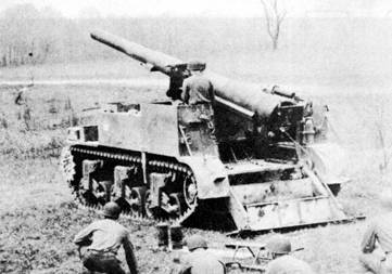 американская САУ 155мм  М12155mm Gun Motor Carriage M12