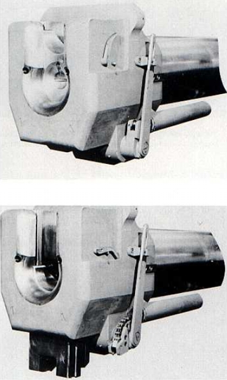 Орудие Т5Е2 с закрытым затвором (вверху) и открытым (внизу).