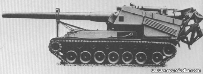 8in Gun Motor Carriage T93. 8-дюймовая самоходная пушка Т93